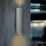 Уличный настенный светильник EGLO Riga 2XGU10 LED 2X3W 2X240lm IP44 нержавеющая сталь 94107