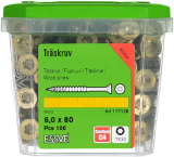 Essve Screws for wood Cutters for outdoor use 6.0X80 CS-100pcs / pack, 117128