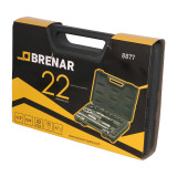 BRENAR Socket wrench set - 22pcs 1/2" CR-V