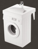 PAA izlietne CLARO 600x600 mm ar kronšteiniem,balta, virs veļas mašīnas