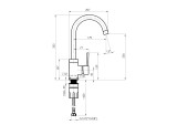 Kitchen faucet  AXE-33 (BK) melns AX30068  RUBINETA