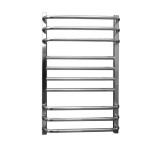 Towel warmer Nora, 470X780mm, water connection, stainless steel, black