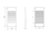 ventilation grille plastic, 140x300mm