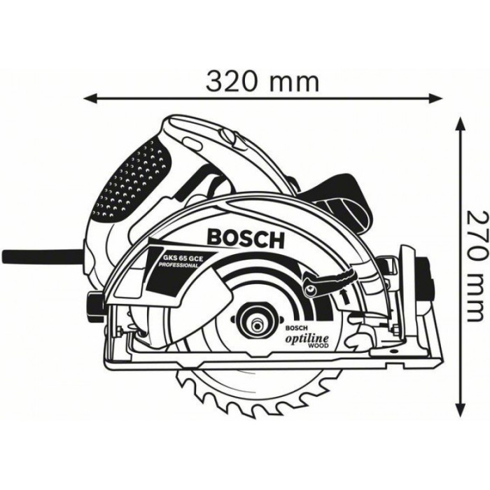 Circular saw Bosch GKS 65 GCE L-BOXX 0601668901