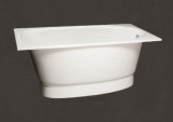 PAA bathtub UNO 1500x750mm, white stone masses (without panel)