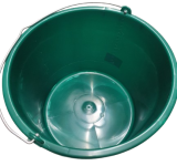 Garden bucket with handle 20L diameter 355mm height 255mm liter scale green polypropylene TUV NORD