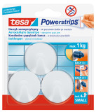 Крючки круглые маленькие tesa® Powerstrips, 3 шт, белые