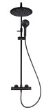 Shower thermostat THERMO-15 (BK) + shower set OLO (BK) black 02593