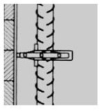 Vertical reinforcement spacer UNI 25/4-12 mm,  50 pcs/pack