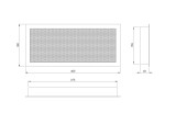 grille fireplace, 400x180mm with a frame and screen