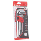 DRAUMET Hex key wrench set - 9pcs, long 1,5 - 10mm