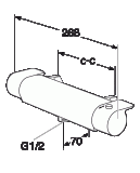 GB4121830441 Estetic termostat maisītājs dušai, matēts balts Gustavsberg