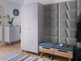 Upholstered wall panels VILO 30x35 / GEO Grey