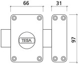 Дополнительный замок с цилиндром TESA TE5,  хром, 2110TE4C