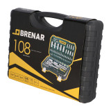 BRENAR Socket wrench set - 108pcs 1/2" & 1/4" CR-V