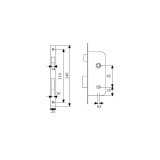 MORTISE BRASS LOCK FOR WC 203450HL