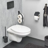 URBAN toilet brush & holder, black