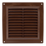вентиляционная решетка пластмассовая, 150x150mm, коричневая