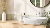 Surface-mounted washbasin KORFU 60cm white/marble effect, glossy